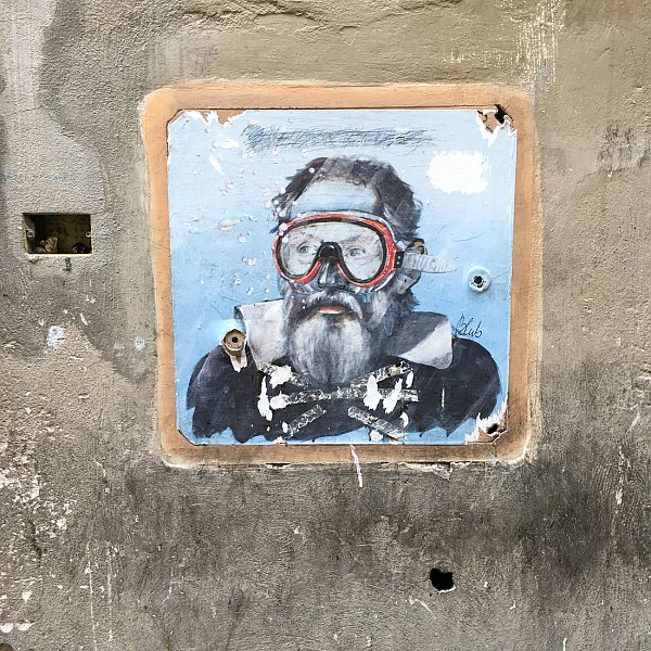 Граффити в нише, Флоренция, Италия