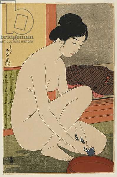 Woman Bathing, Taisho era, October 1915