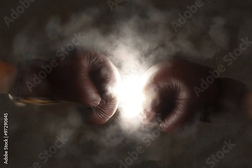 Удар боксёрскими перчатками