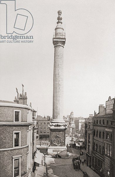The Monument to the Great Fire of London 1902.