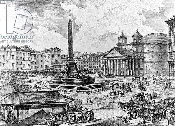 View of the Piazza della Rotonda, from the 'Views of Rome' series, c.1760