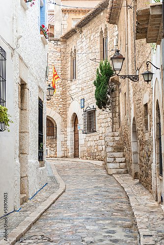 Испания. Древние улочки города Ситжес 