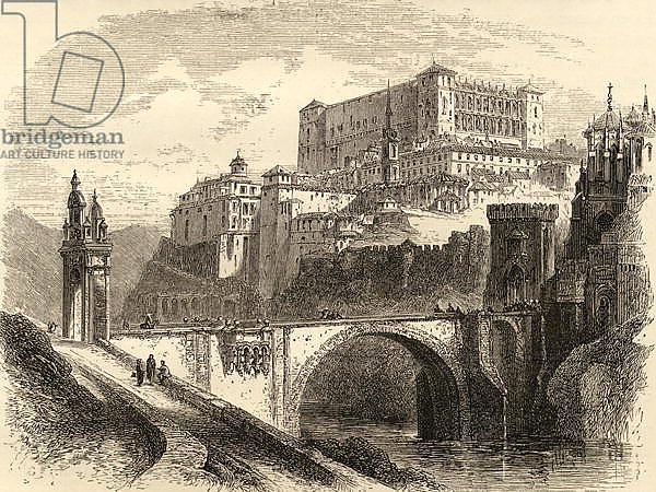 Toledo, Spain, illustration from 'Spanish Pictures' by the Rev. Samuel Manning