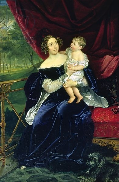 Countess Olga Ivanovna Orlov-Davydov with her daughter, 1834