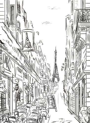 Париж в Ч/Б рисунках #25