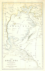 Постер Карта Аральского моря 1