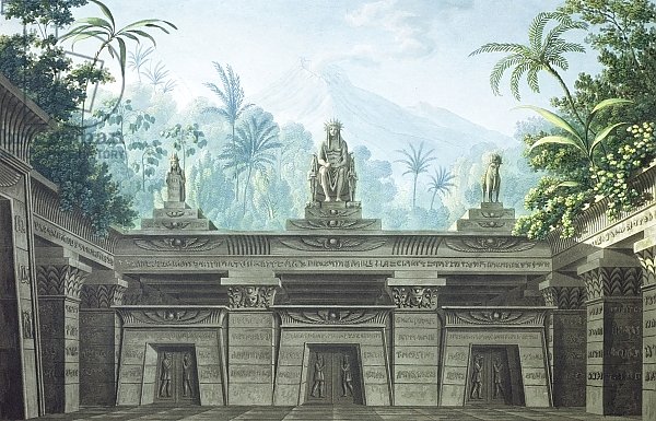 Set design for Act I Scene xv of 'The Magic Flute' by Wolfgang Amadeus Mozart