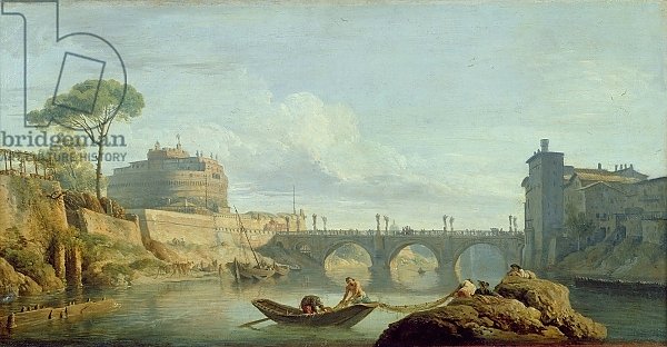 Постер Верне Клод The Bridge and Castle Sant'Angelo, 1745