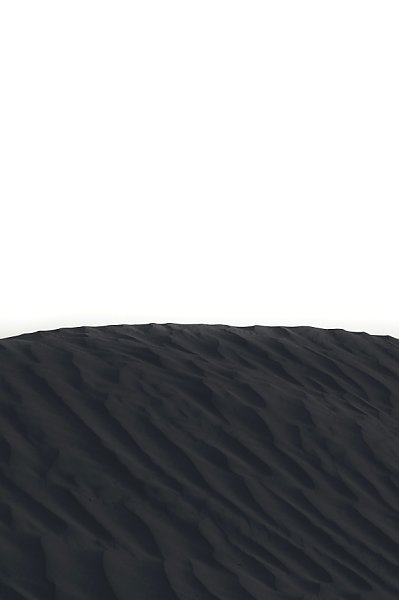 Черный песок и белое небо