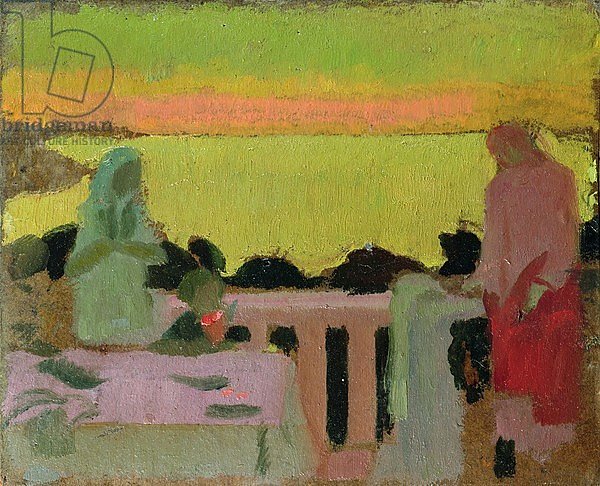 On the Balcony at Silencio, or Marthe and Marie in Silence, c.1917