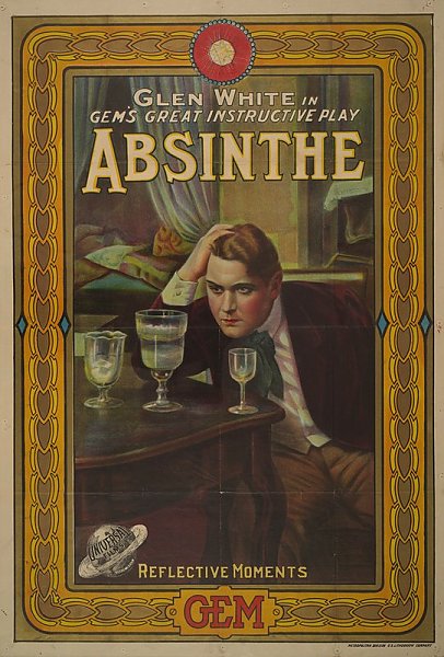 Постер Американский Литограф К Glen White in Gem& great instructive play, Absinthe Reflective moments