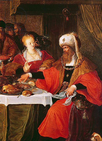 Herod and Herodias at the Feast of Herod