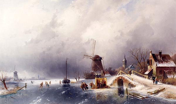 Фигуристы зимой, Голландия
