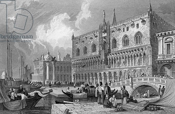 The Grand Canal and Doge's Palace, Venice, engraved by Charles Westwood, 1844