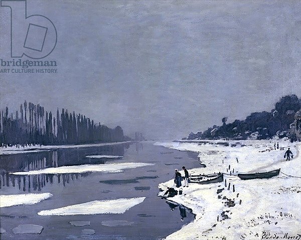 Ice floes on the Seine at Bougival, c.1867-68