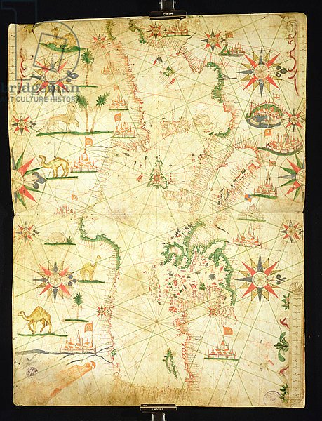 The Mediterranean Basin, from a nautical atlas, 1651