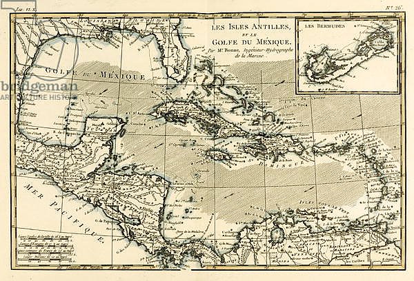 The Antilles and the Gulf of Mexico, 1780