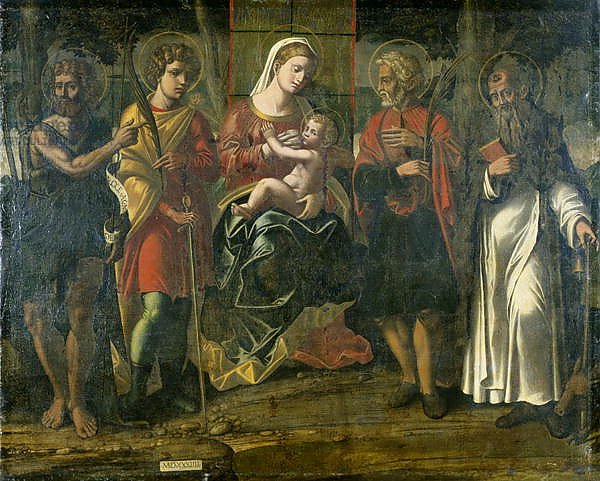 Madonna and Child with John the Baptist, Anthony and other saints, 1534