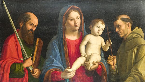 Дева Мария с ребенком со святыми Павлом и Франсисом