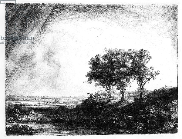 The Three Trees, engraved by James Bretherton