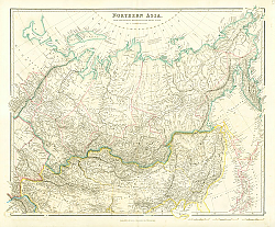 Постер Карта: Северная Азия, от Гималайских гор до Северного Ледовитого океана, 1834 г.