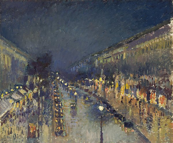 Бульвар Монмартр ночью