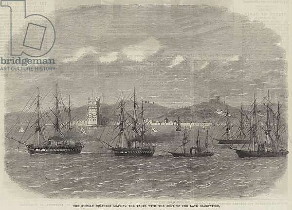 The Russian Squadron leaving the Tagus with the Body of the late Czarewitch