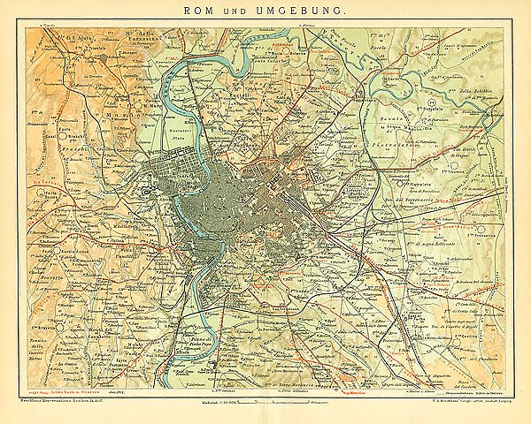 Карта Рима и окрестностей 1