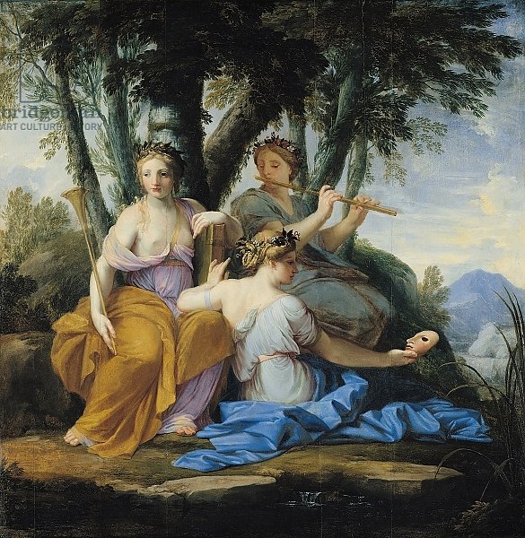 The Muses, Clio, Euterpe and Thalia, c.1652-55