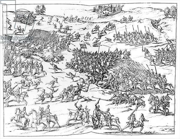 The Battle of Courtrais Between the French and the Flemish in 1580
