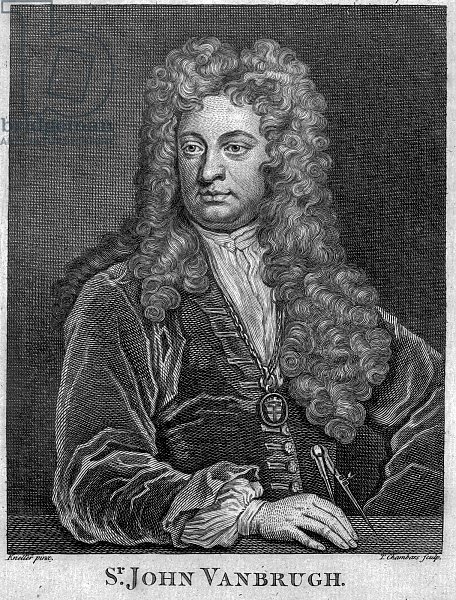 Sir John Vanbrugh, engraved by Thomas Chambars
