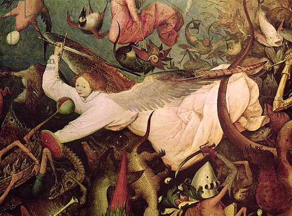 The Fall of the Rebel Angels, detail of the angel on the left hand side, 1562