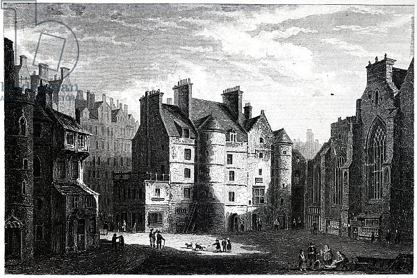 Old Tolbooth, Edinburgh, engraved by Edward Finden
