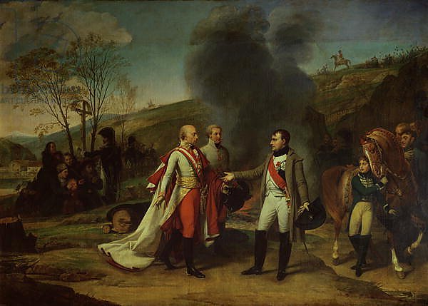 Meeting between Napoleon I and Francis I after the Battle of Austerlitz, 4th December 1805