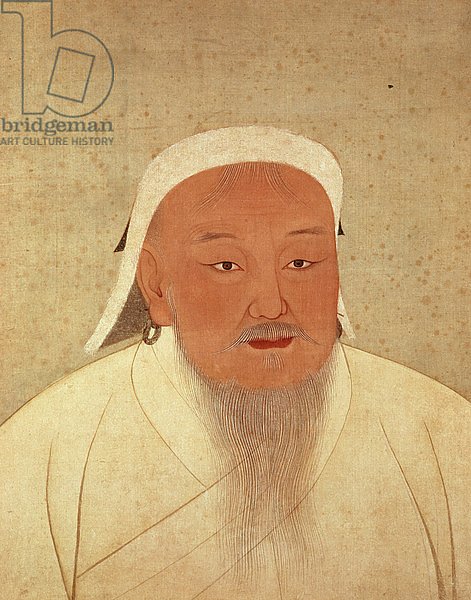 Portrait of Genghis Khan, Mongol Khan, founder of the Imperial Dynasty