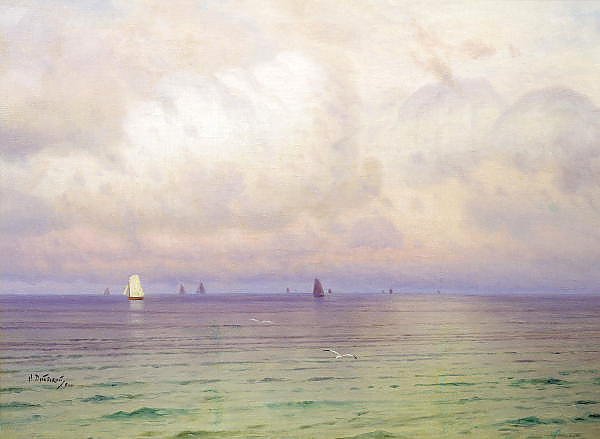 Море. Парусники. 1900