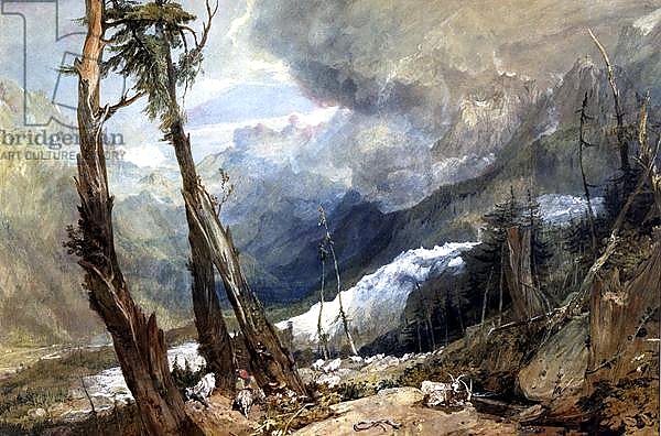 Mere de Glace, in the Valley of Chamouni, Switzerland, 1803