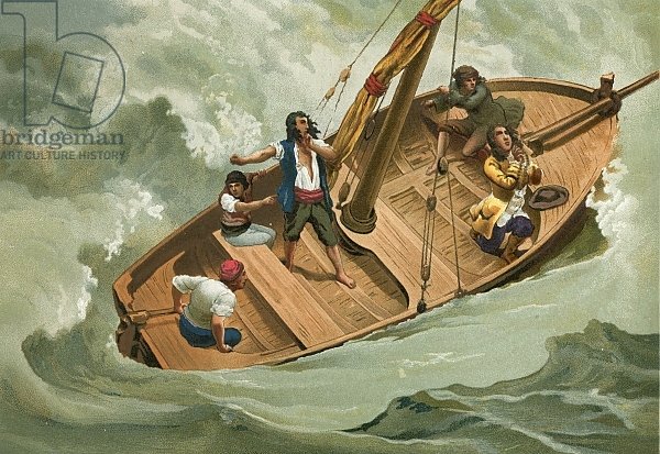 Leibniz in a boat on the Adriatic