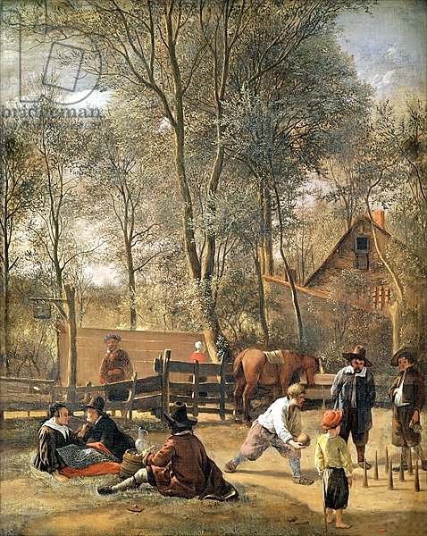 Skittle Players outside an Inn, c.1660-63