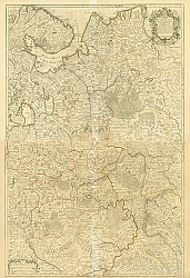 Постер Большая карта Российской Империи в двух частях: 1706 г.