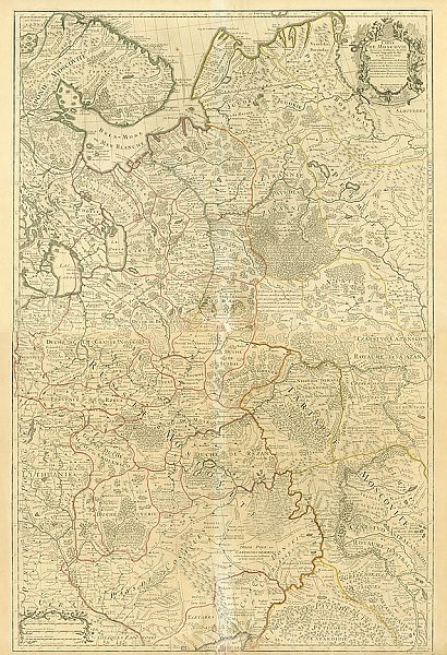 Большая карта Российской Империи в двух частях: 1706 г.