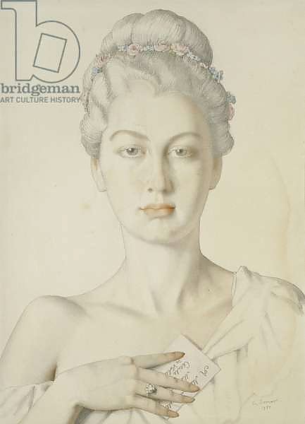 Imaginary Portrait of Cécile de Volanges in Choderlos de Laclos's 'Liaisons dangereuses', 1934