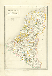 Постер Карта Голландии и Бельгии