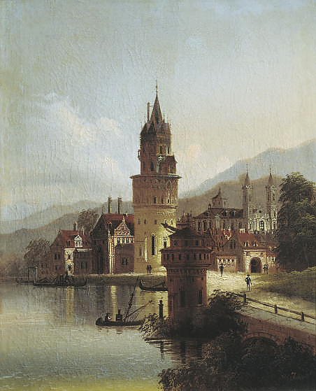 Пейзаж с замком.1839 год