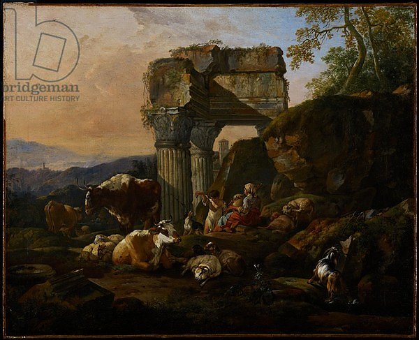 Roman Landscape with Cattle and Shepherds, 1676