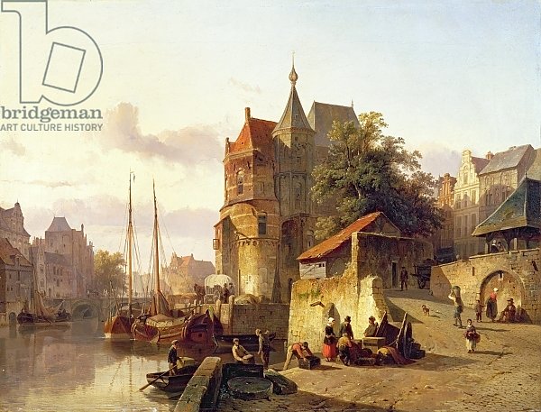 Fortified Buildings on the Banks of a Canal