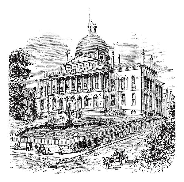 State House or Massachusetts State House or The New State House, Beacon Hill, Boston, Massachusetts,