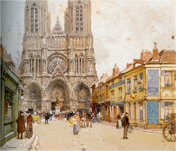 La Cathedrale de Reims Gouache