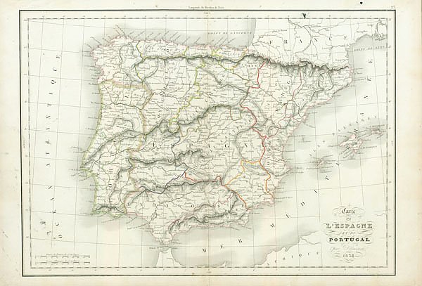 Карта: Испания и Португалия