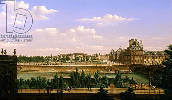 View of the Gardens and Palace of the Tuileries from the Quai d'Orsay, 1813